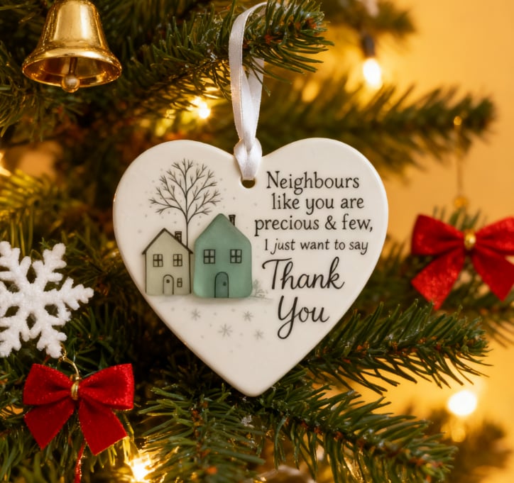 🏠💝"Thank You Neighbours" Heart - Shaped Ornament🌟🔥Buy 2 Get 1 Free!