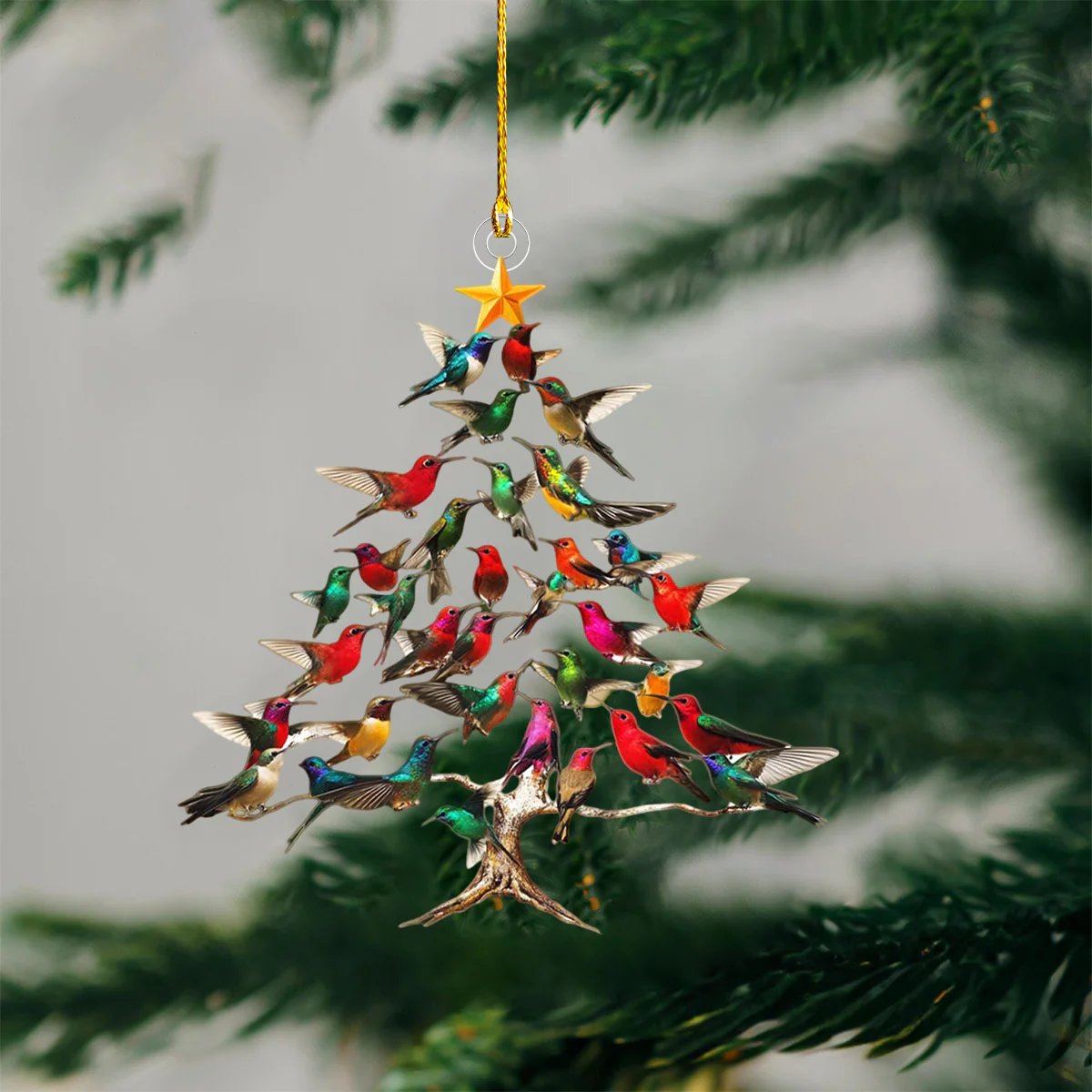 🔥🐦🎄Hummingbird Christmas Ornament✨(Same as in the video)