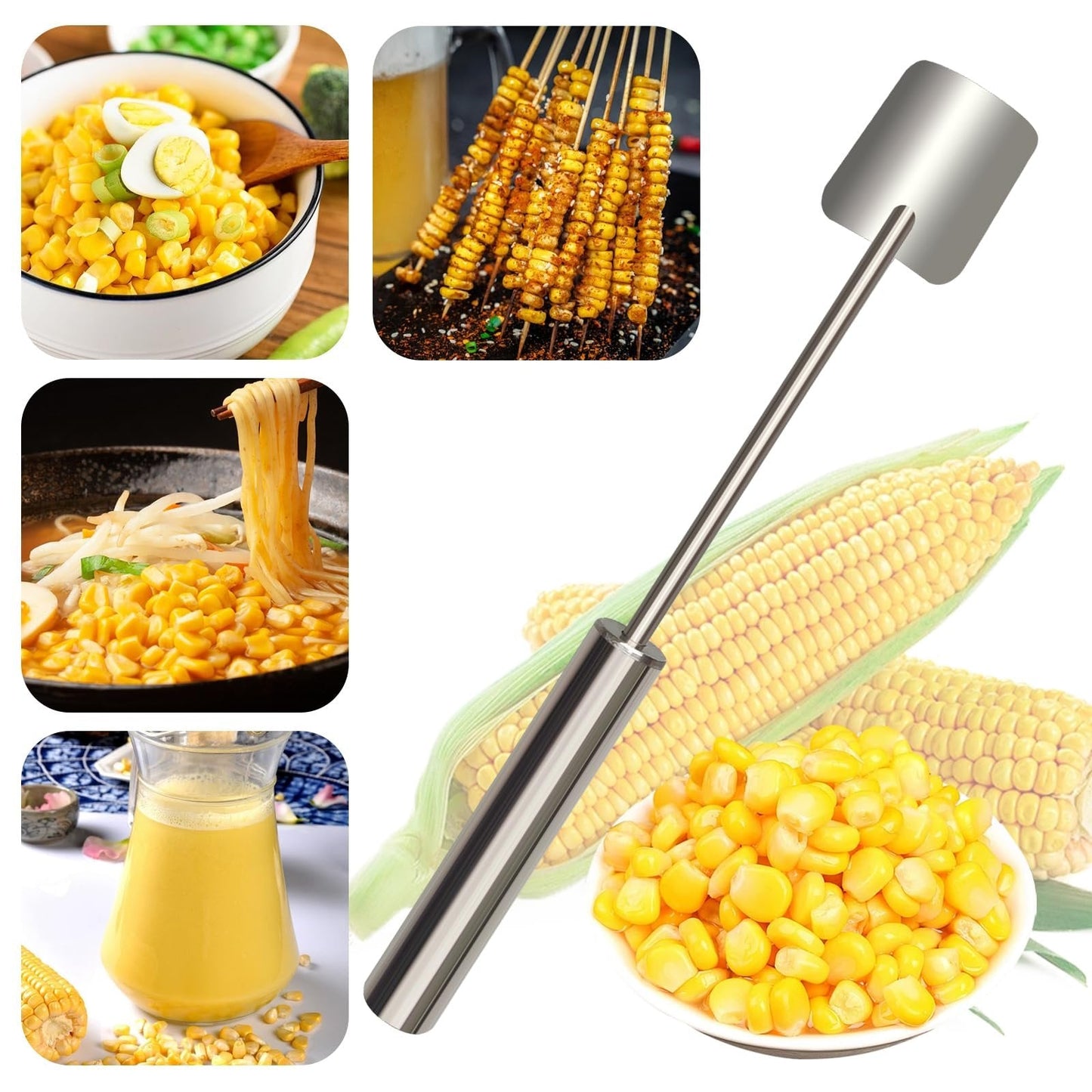 š„Last Day Promotion-49%OFF - 2025 NEW Long Handle Stainless Steel Corn Stripping Tool