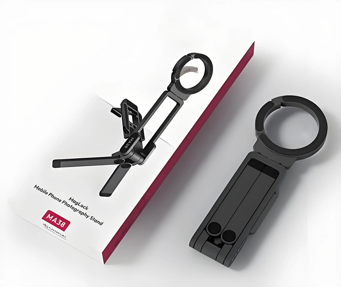 Magnetic Phone Tripod for iPhone, MA38 Portable Phone Holder Mini Tripod for Magsafe