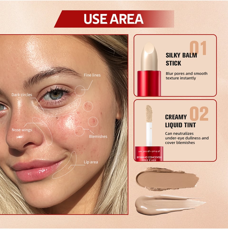 Last Day: Buy 1 Get 1 FREE - Flawless 2-in-1 Foundation Stick