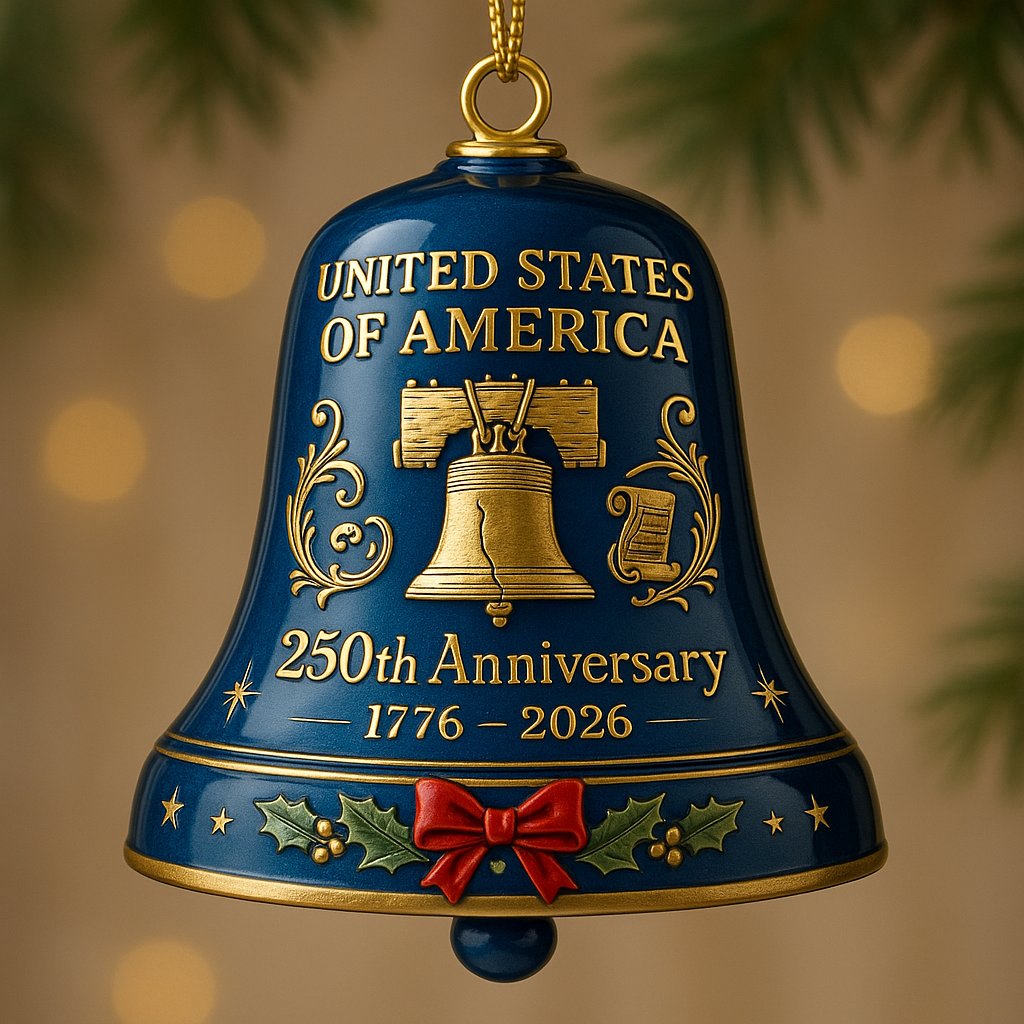 🔥Last Day 49% OFF -🌟Proudly made in Texas, USA🔔United States 250th Anniversary Bell Ornament