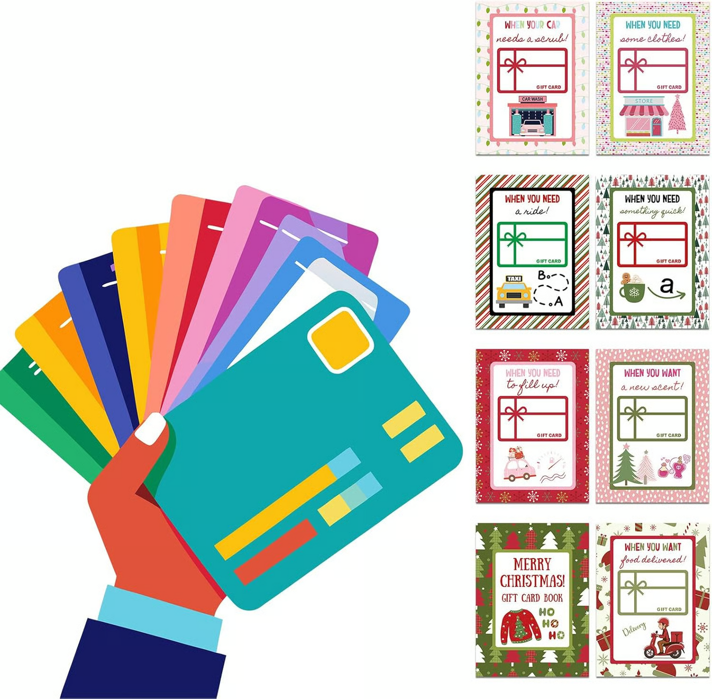 🎁🎅🏼MERRY CHRISTMAS! GIFT CARD BOOK📚Hardcover & Durability Line (♻️Free PDF Included!)