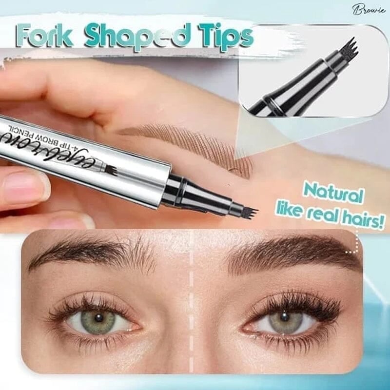 BUY 1 GET 1 FREE(🎉2 PCS)🎉High Quality 3D Waterproof Microblading Eyebrow Pen 4 Fork Tip Tattoo Pencil