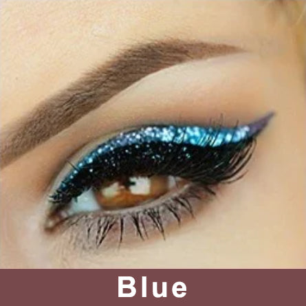 8 Colors Reusable Eyeliner And Eyelash Stickers With Glitter