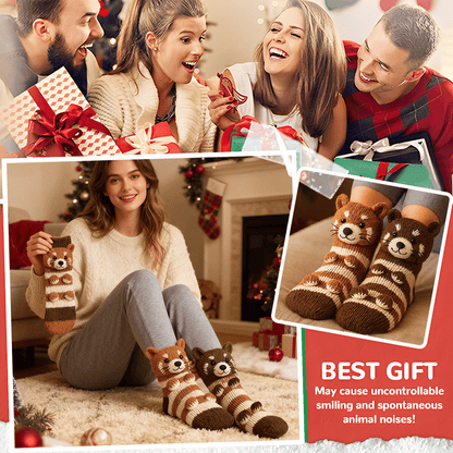 🎅🔥Christmas Winter Sale 49% OFF – Cozy 3D Knit Animal Socks, Cute & Comfy for You or a Lovely Gift 💝