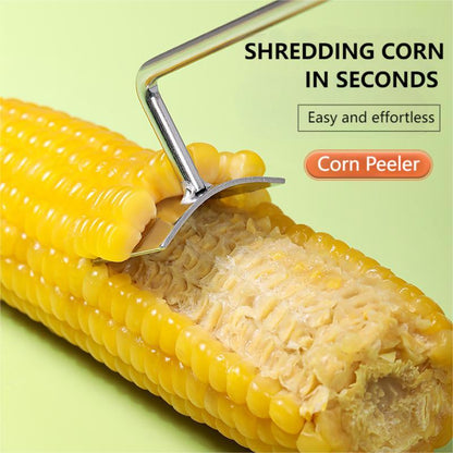 🔥Last Day Promotion-49%OFF - 2025 NEW Long Handle Stainless Steel Corn Stripping Tool