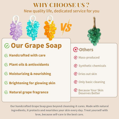 🔥LAST DAY 49% OFF- 🧼Handmade DIY Decorative Grape Soap🫧
