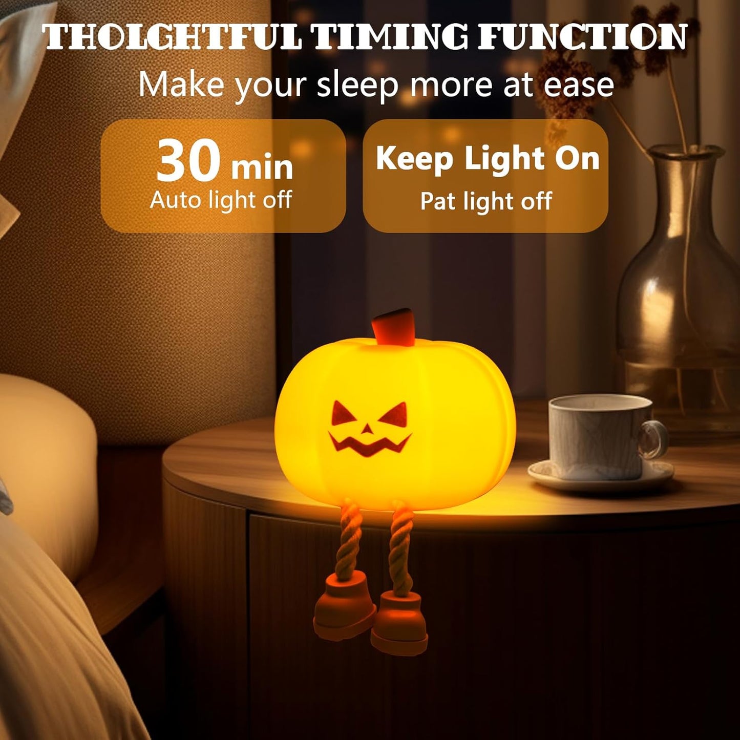 🔥2025 Hot Sale🔥Last Day 49% OFF - Mischievous Grinning Pumpkin Night Light