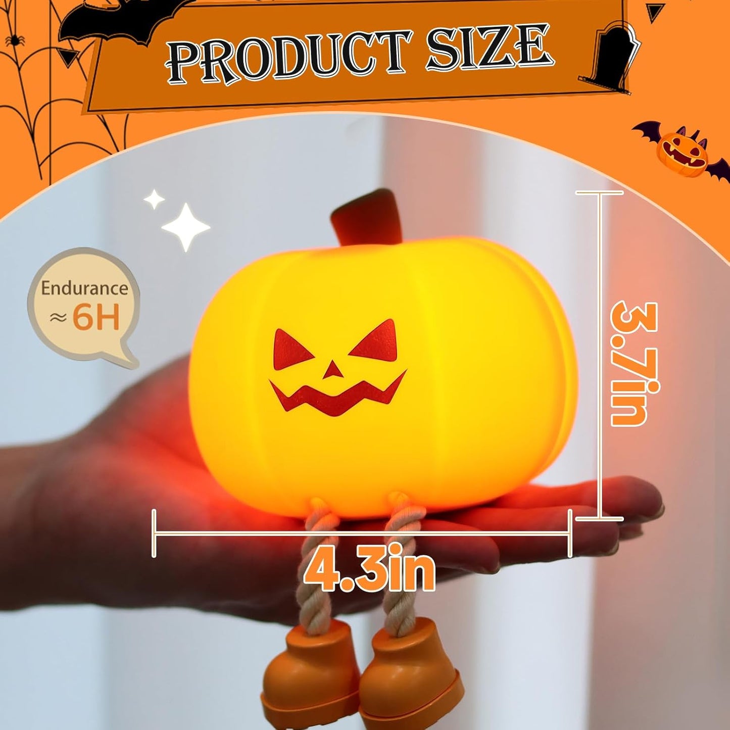 🔥2025 Hot Sale🔥Last Day 49% OFF - Mischievous Grinning Pumpkin Night Light