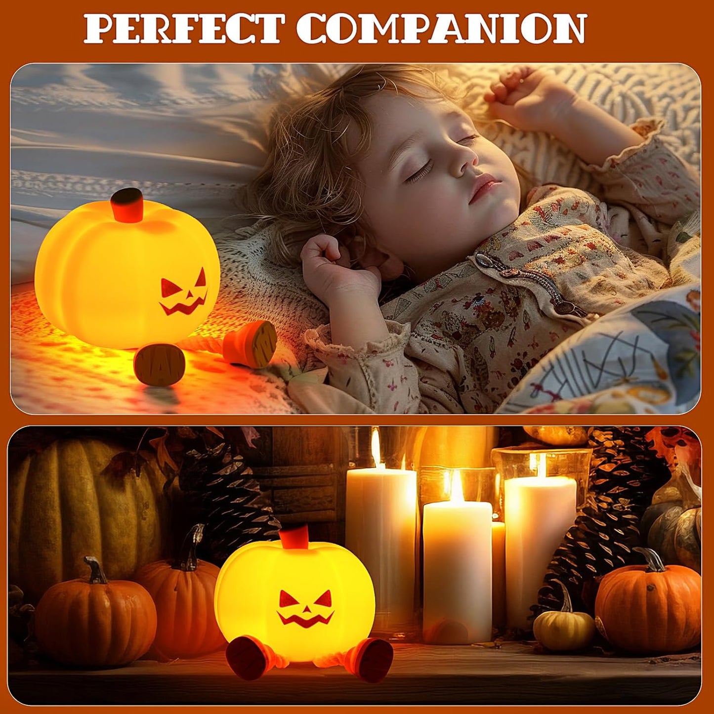 🔥2025 Hot Sale🔥Last Day 49% OFF - Mischievous Grinning Pumpkin Night Light