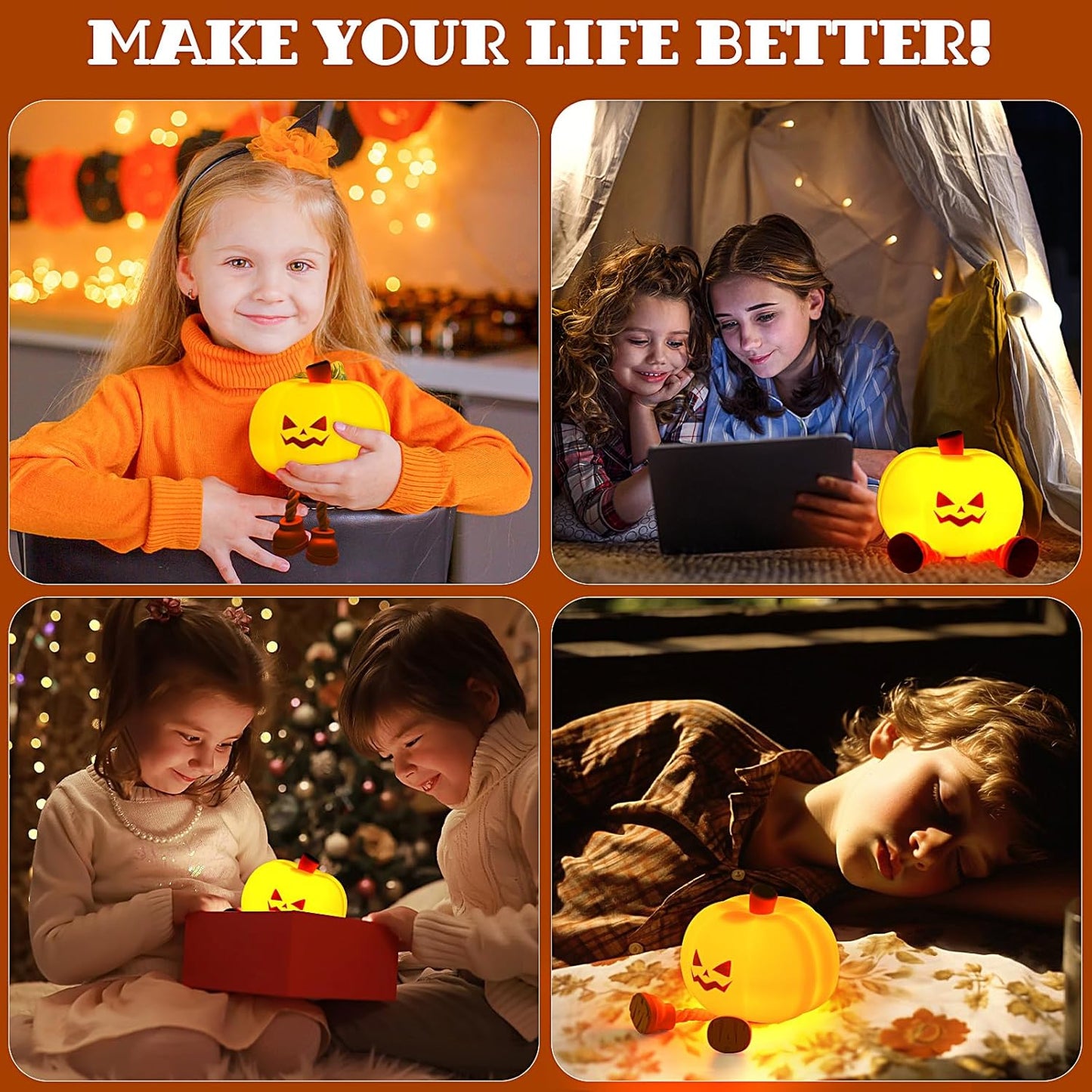 🔥2025 Hot Sale🔥Last Day 49% OFF - Mischievous Grinning Pumpkin Night Light