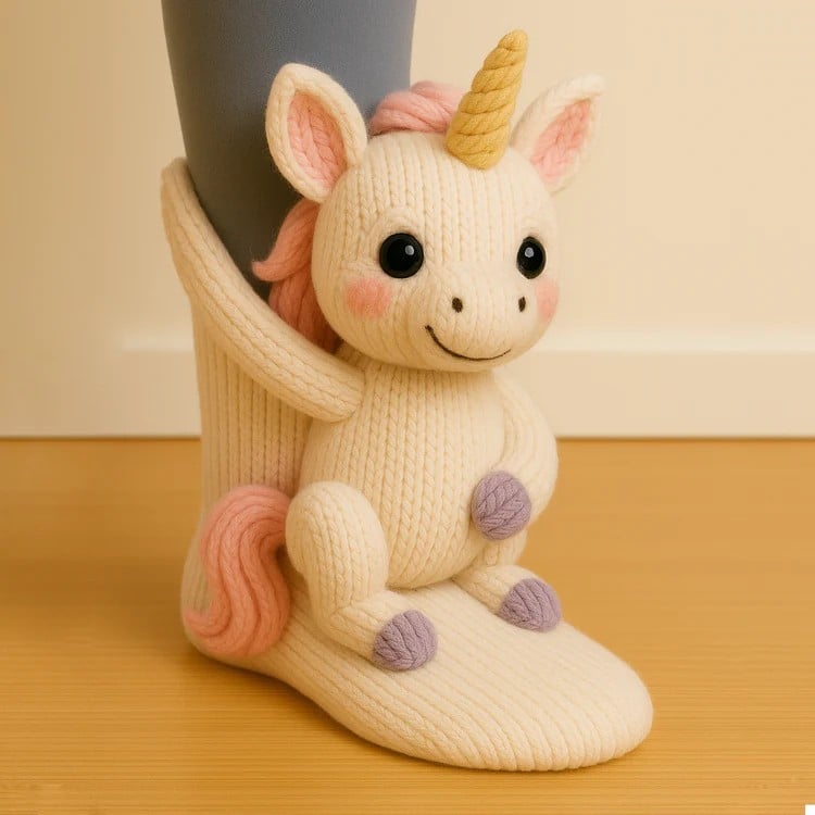 🎅🔥Christmas Winter Sale 49% OFF – Cozy 3D Knit Animal Socks, Cute & Comfy for You or a Lovely Gift 💝