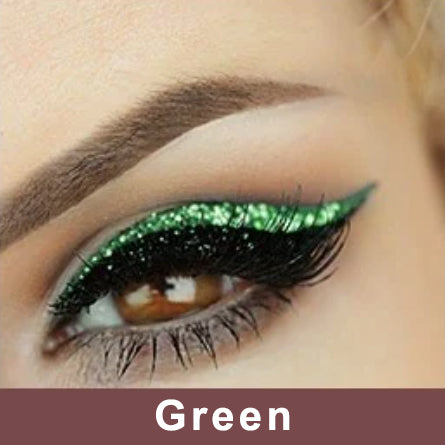 8 Colors Reusable Eyeliner And Eyelash Stickers With Glitter