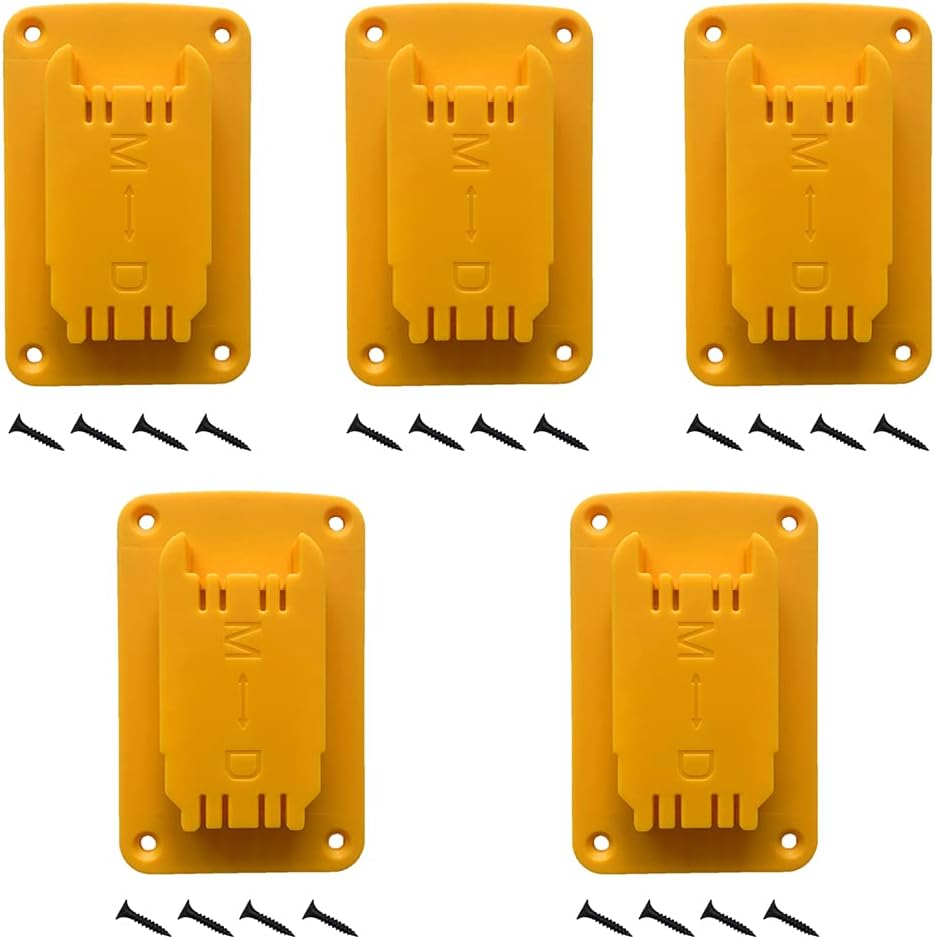 5Packs Tool Holders for Dewalt 20V 12V Drill Tool Mount Fit for Milwaukee M18 Tools Yellow