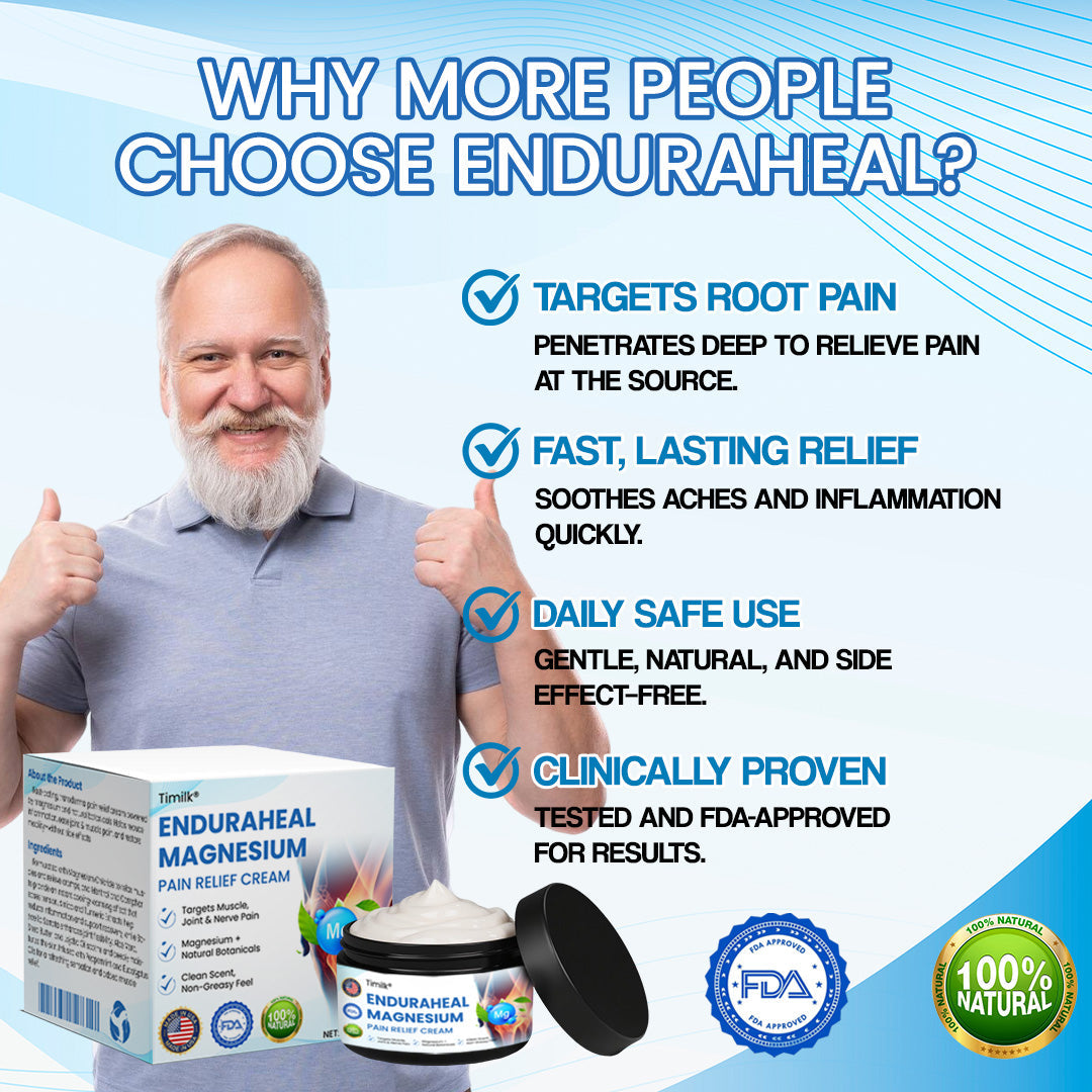【Official Flagship Store】 EnduraHeal Magnesium Pain Relief Cream (Treats Arthritis, Neuropathy, Rheumatism, Sports Injuries & More)
