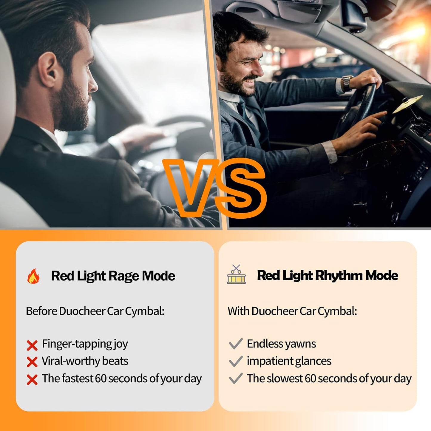 Car Cymbal, Car Crash Cymbal Air Vent - Easy Clip-On Mini Cymbal for Car Dashboard