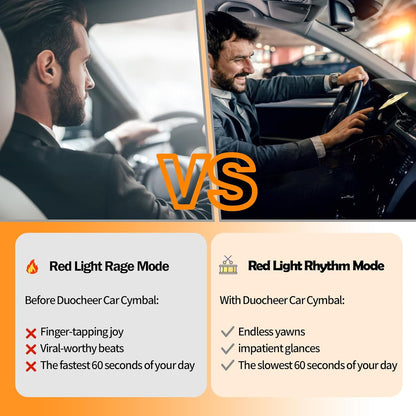 Car Cymbal, Car Crash Cymbal Air Vent - Easy Clip-On Mini Cymbal for Car Dashboard