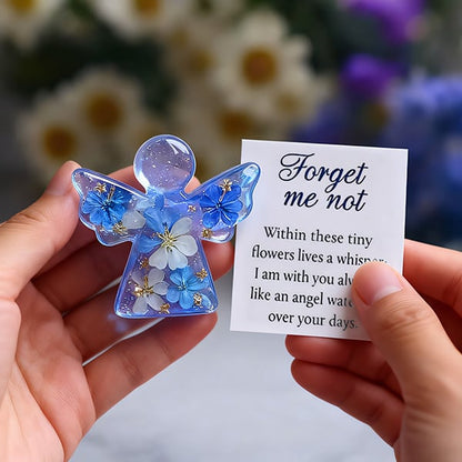 🔥LAST DAY 49% OFF - 🪽Forget Me Not Dried Flower Angel Keepsake - Timeless Gift for Remembrance, Comfort & Hope