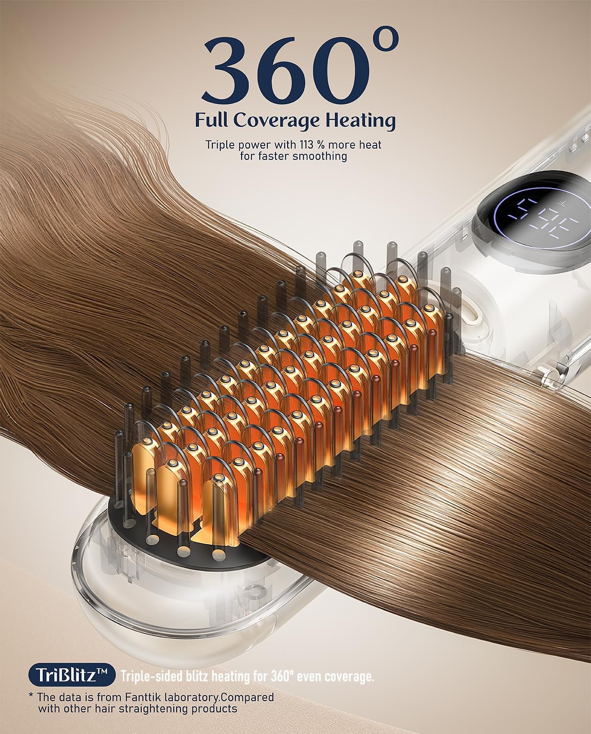 🔥Last Day 49% OFF - Cordless Hot Brush, Wireless Straightener for Straight to Wavy Hair