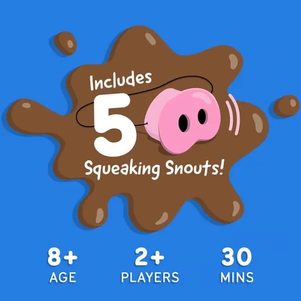 😂Snort Funny – The Oinkcredible You Laugh You Lose Party Game (5 pig snouts )🐽