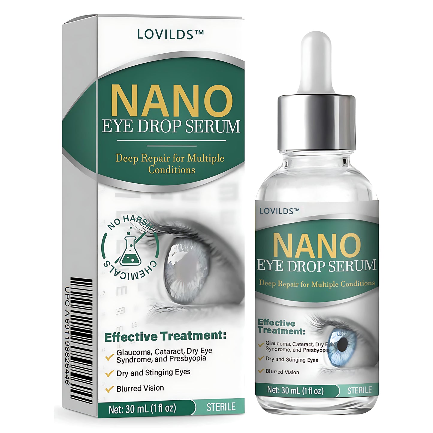 Nano Eye Drops Serum (Suitable for presbyopia, dry eye syndrome, glaucoma, and cataracts) 👀