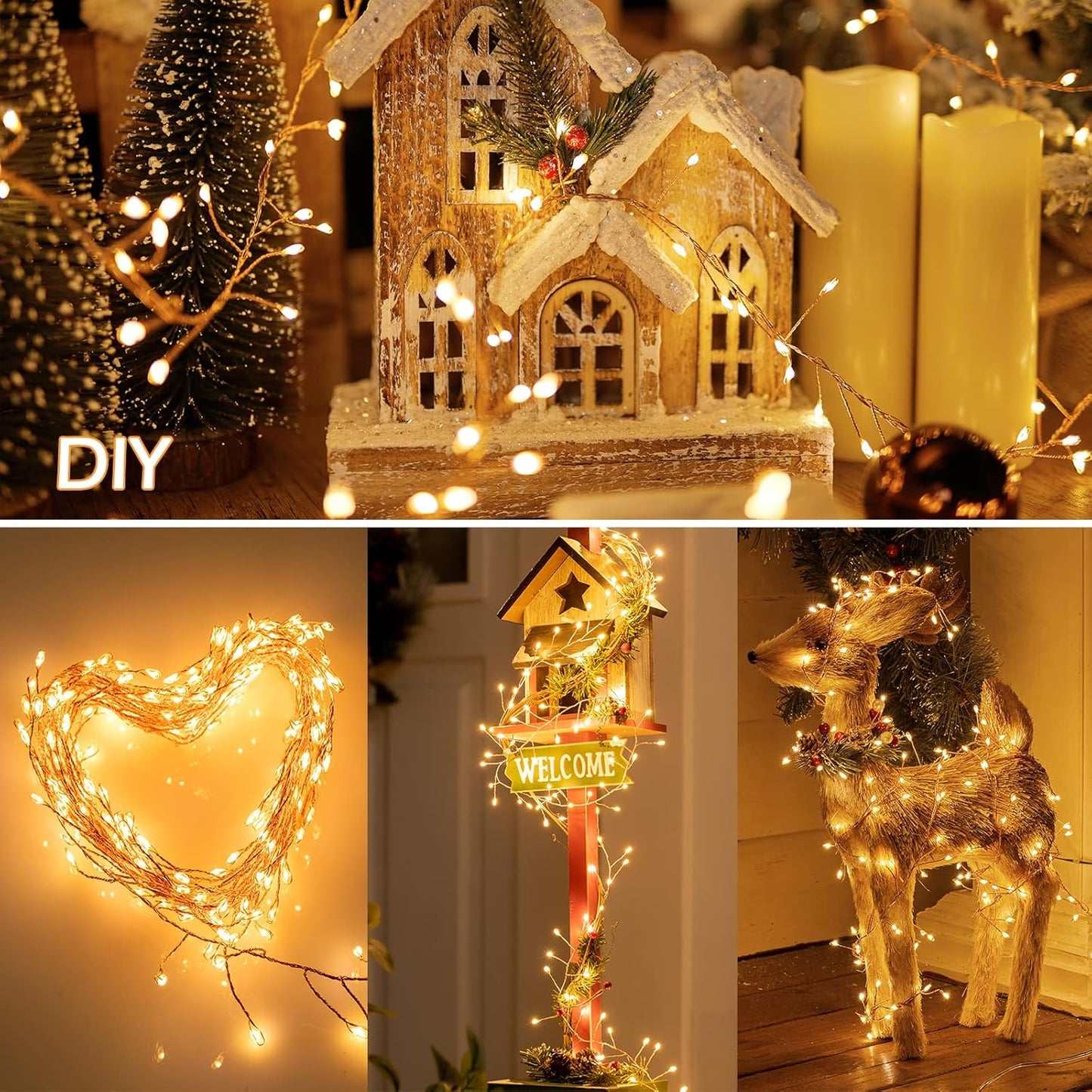 Waterproof Twinkle Fairy Lights | 🎄Christmas decorations🎄