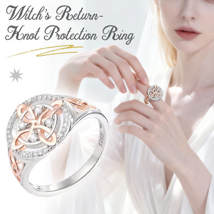 🔥Last Day 50% OFF - 🔮Handmade Witch’s Return-Knot Protection Ring