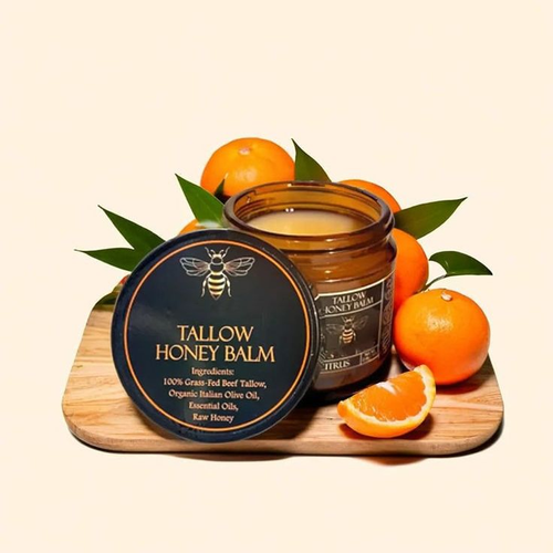 🔥🍊Terra Lotus Organic Grass-Fed Beef Tallow Balm with Raw Honey