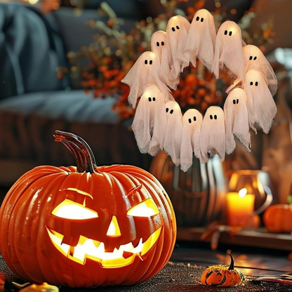 Last Day Promotion 50% OFF - Glowing White Ghost Wreath