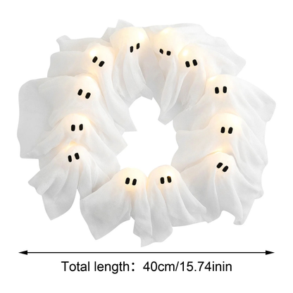Last Day Promotion 50% OFF - Glowing White Ghost Wreath