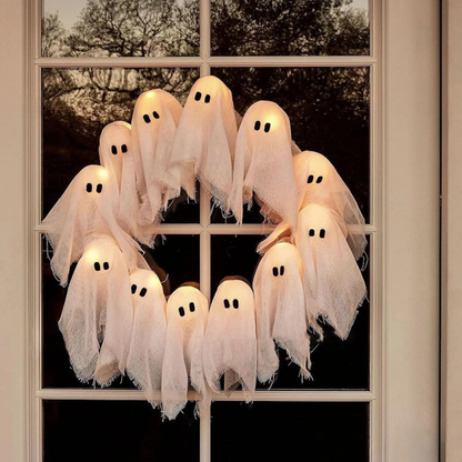 Last Day Promotion 50% OFF - Glowing White Ghost Wreath