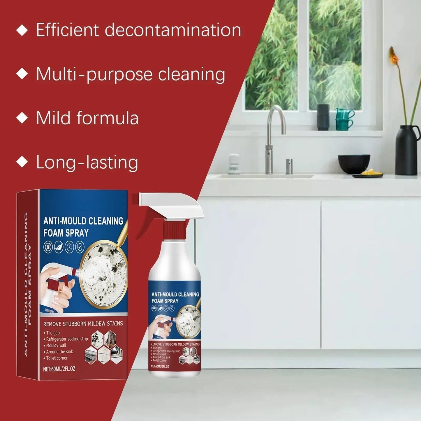 🔥BUY 1 GET 1 FREE🌟Magic anti-mildew magic! 🌟Anti-mould Cleaning Foam Spray