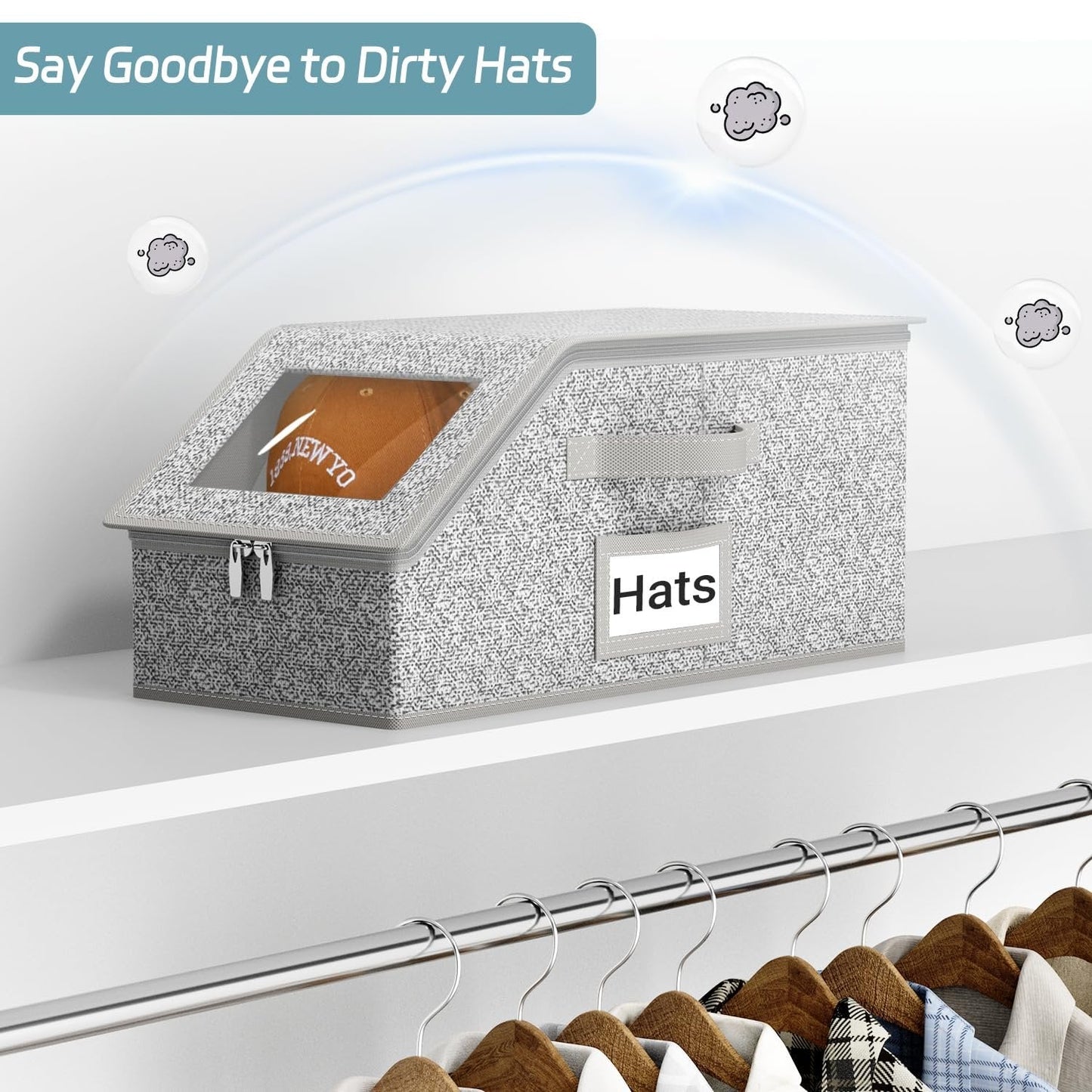 🔥Last Day 49% OFF - Stackable Hat Storage for Baseball Caps