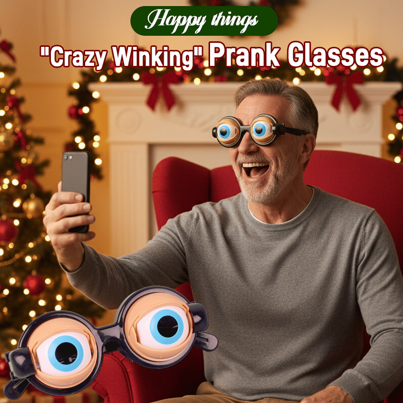 🤪"Crazy Winking" Prank Glasses - 😎No Batteries, Endless Fun 🤣🎁Perfect gift for all ages - create unforgettable moments and spread joy!😜
