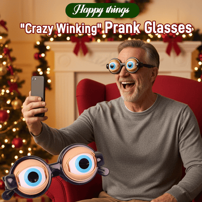 🤪"Crazy Winking" Prank Glasses - 😎No Batteries, Endless Fun 🤣🎁Perfect gift for all ages - create unforgettable moments and spread joy!😜