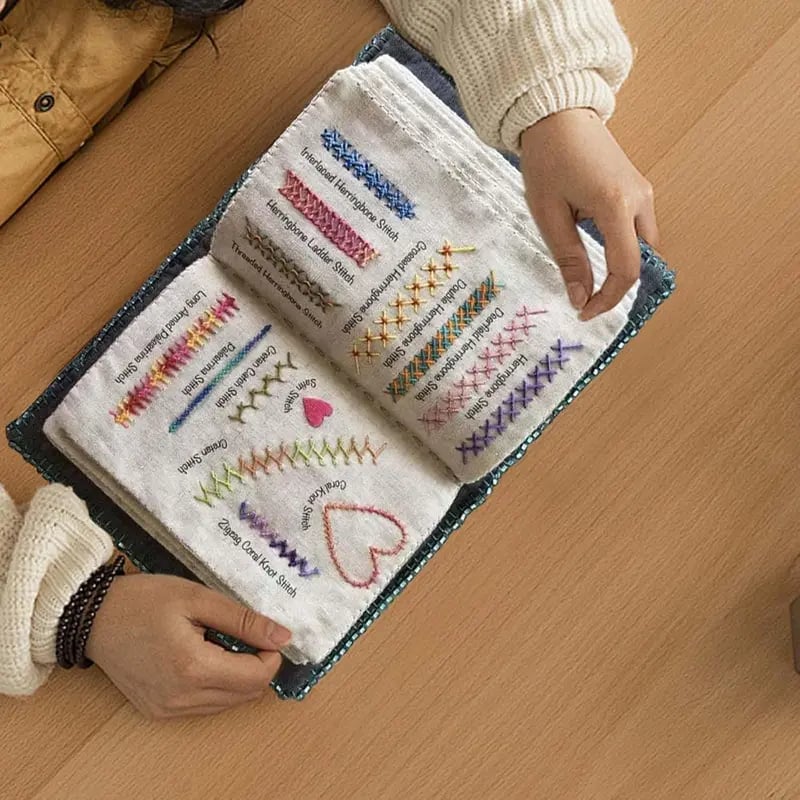 🔥LAST DAY SALE 49% OFF 🌈Beginner-Friendly💕 Embroidery Stitch Book