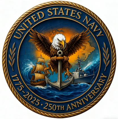 ⚓ U.S. Navy 250th Anniversary Commemorative Coin – 1775–2025