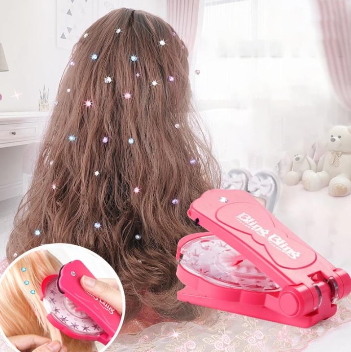 ✨2025 DIY Hair Jewels Stamper Set 1 Set Shimmering Diamonds Hair Styling Tool