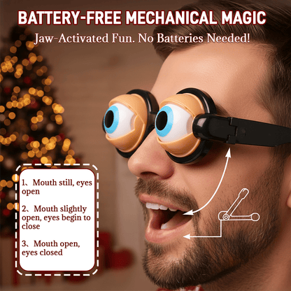 🤪"Crazy Winking" Prank Glasses - 😎No Batteries, Endless Fun 🤣🎁Perfect gift for all ages - create unforgettable moments and spread joy!😜