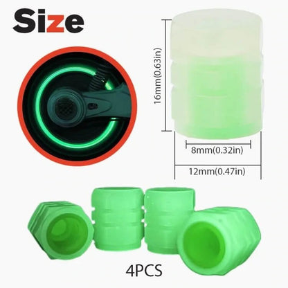 🚗Glow-in-the-Dark Tire Caps 💡