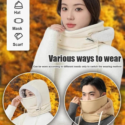 🔥Winter Flash Sale❄️-Buy 2 Get 1 Free! 🧣 Plush-Lined Thermal Hat with Face Mask