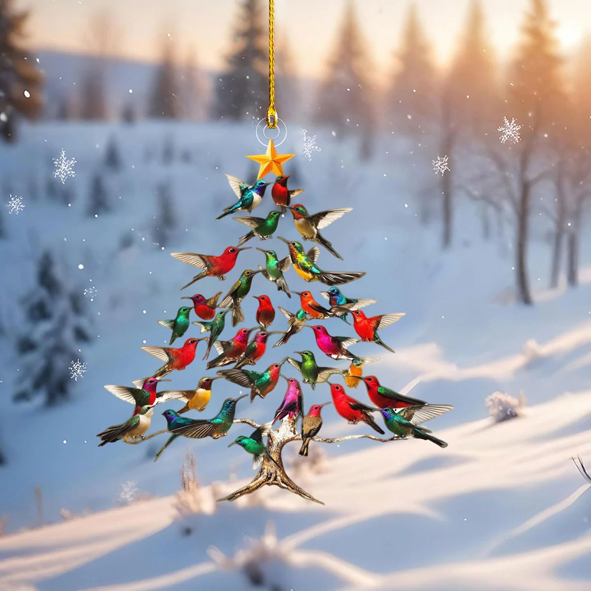 🔥🐦🎄Hummingbird Christmas Ornament✨(Same as in the video)