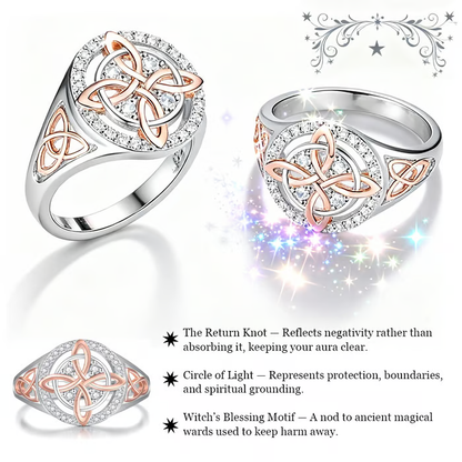 🔥Last Day 50% OFF - 🔮Handmade Witch’s Return-Knot Protection Ring