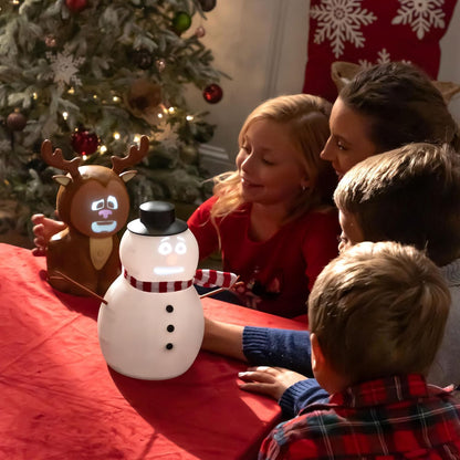 🎅Christmas Sale 49% Off ⛄️ Talking Animated Blink Snowman with Built in Projector & Speaker Plug'n Play🎄