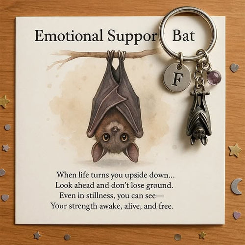 🔥LAST DAY 50% OFF - 🦇Emotional Support Bat Inspirational Keychain