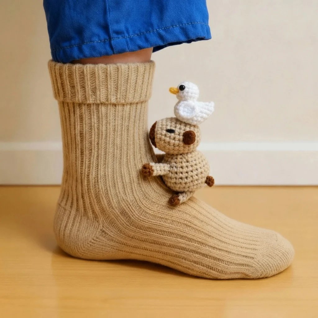 🎅🔥Christmas Winter Sale 49% OFF – Cozy 3D Knit Animal Socks, Cute & Comfy for You or a Lovely Gift 💝