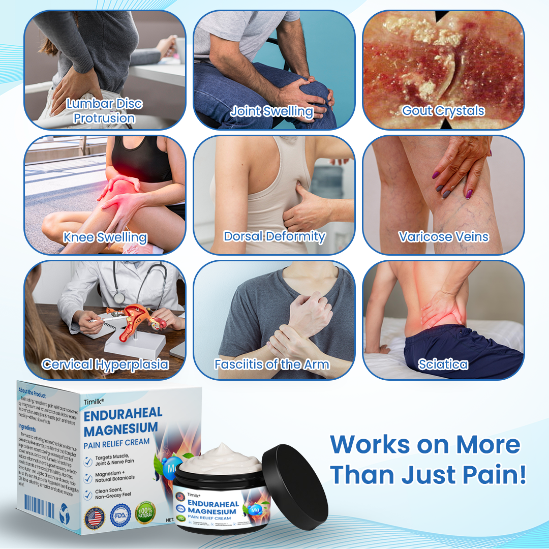 【Official Flagship Store】 EnduraHeal Magnesium Pain Relief Cream (Treats Arthritis, Neuropathy, Rheumatism, Sports Injuries & More)