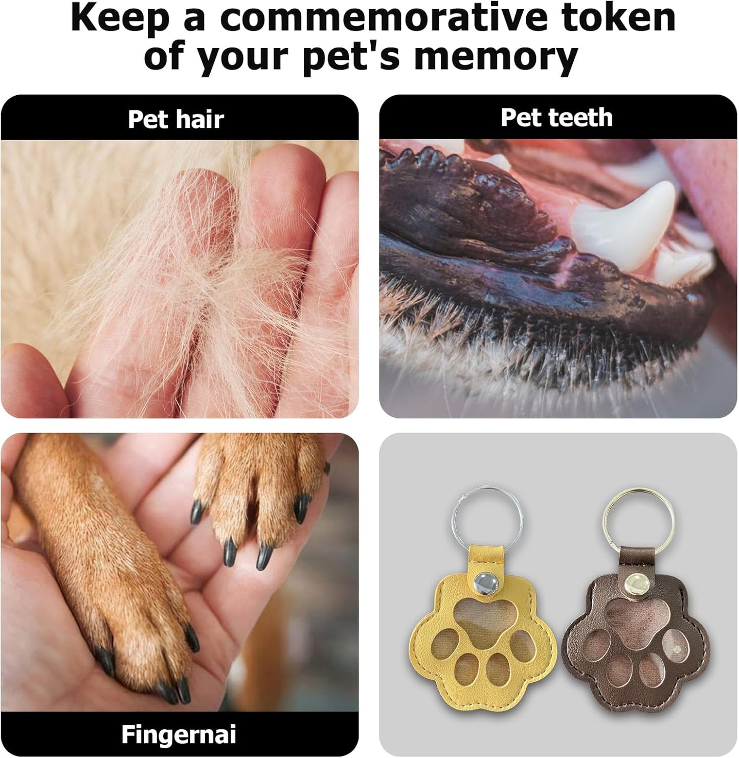 💖Leather Pet Memorial Keychain  🐾 Keep Their Memory Close, Always(49%Off)