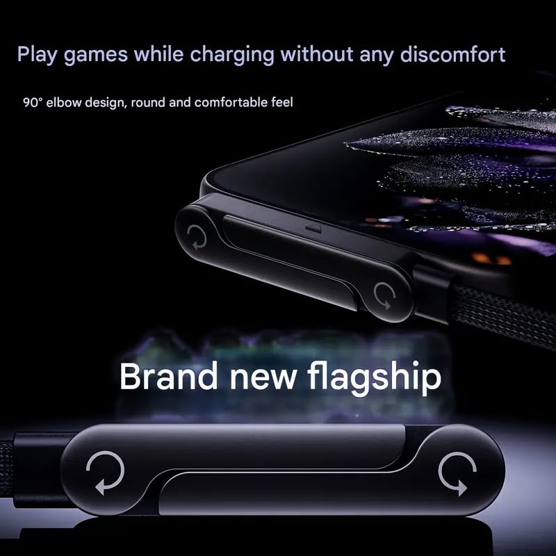 ⚡2-in-1 Invisible Holder Charger Cable – Fast Charging Cord with Built-In Phone Stand